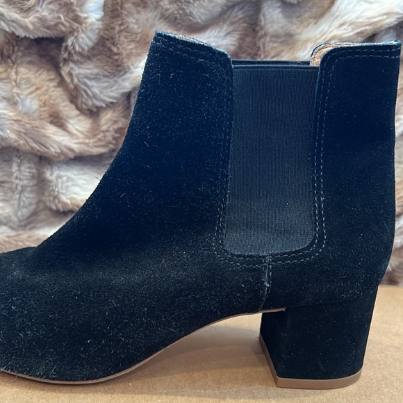 Madewell Black Suede Booties 8 - Picture 2 of 7